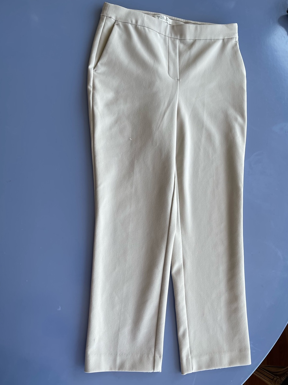 Rachel Zoe Cream Straight-Leg Dress Pants